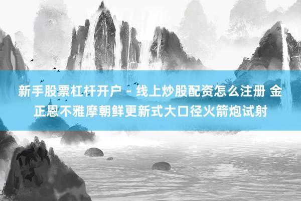 新手股票杠杆开户 - 线上炒股配资怎么注册 金正恩不雅摩朝鲜更新式大口径火箭炮试射