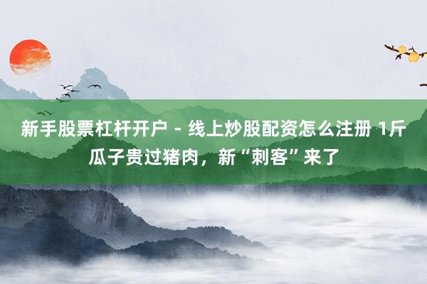 新手股票杠杆开户 - 线上炒股配资怎么注册 1斤瓜子贵过猪肉，新“刺客”来了