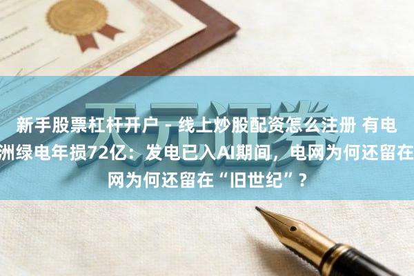 新手股票杠杆开户 - 线上炒股配资怎么注册 有电送不出！欧洲绿电年损72亿：发电已入AI期间，电网为何还留在“旧世纪”？