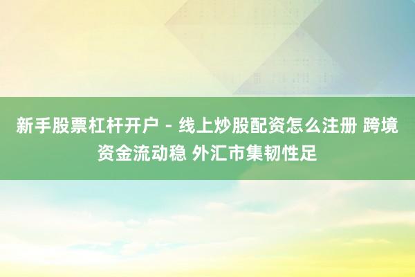 新手股票杠杆开户 - 线上炒股配资怎么注册 跨境资金流动稳 外汇市集韧性足
