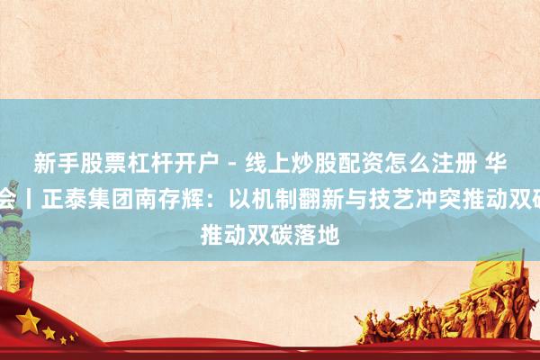 新手股票杠杆开户 - 线上炒股配资怎么注册 华网·两会丨正泰集团南存辉：以机制翻新与技艺冲突推动双碳落地